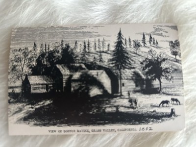 C. 1852 View Of Boston Ravine, Grass Valley, California Post Card