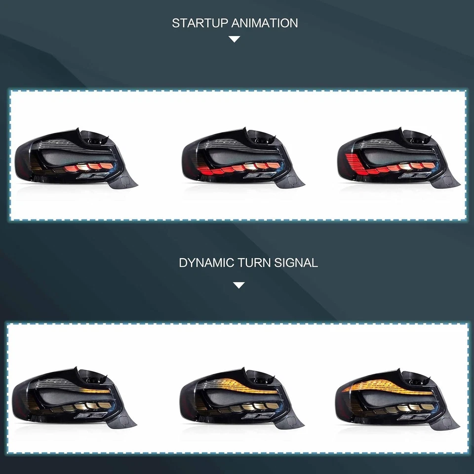 Par de lanternas traseiras fumê LED esquerda+direita para 2014-2021 BMW 2 Series F22 F23 F87 M2 - Imagem 4 de 4