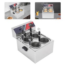 Commercial Pasta Cookers Electric Noodle Cooking Machine w/ 4 Strainer Baskets