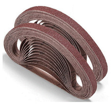 1/2 x 18 Aluminim Oxide Sanding Belts, Choose 36, 60, 80, 120 Grit, 10 Pack