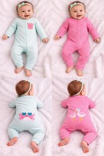 Carter's Baby Girls' 2 Piece Cotton Footless Sleep  Play Set  6 Months