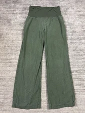 Love Tree Pants Womens Medium Green Linen Blend Straight Leg