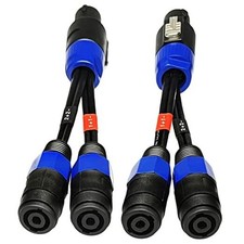 CNCESS 4-Pole Speakon Splitter Cable - Male Plug to 2-Pole Female Plug