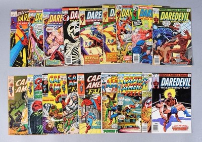 Marvel Vintage Comic Lot of 17 Daredevil 132 164 Captain America 113 168 Keys