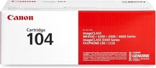 Canon 104 Toner Cartridge, Black, 0263B001 New OEM