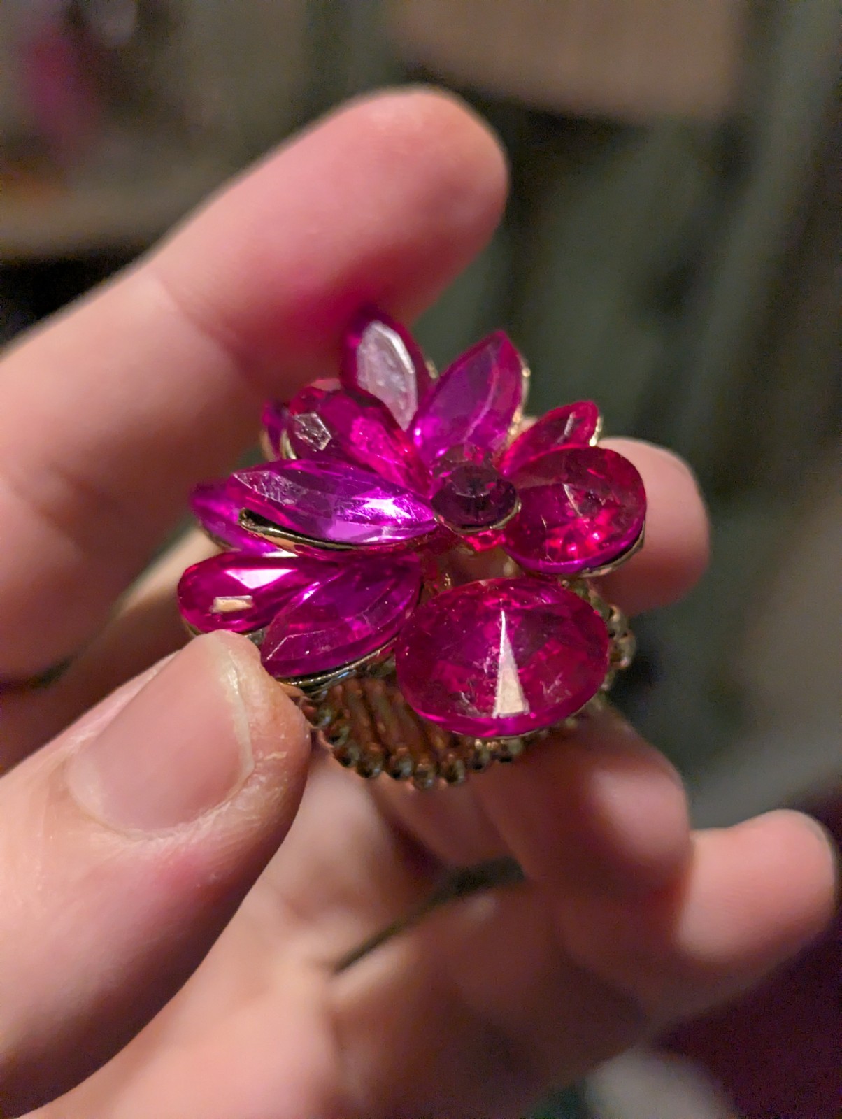 Fuchsia stretch Ring - image 1