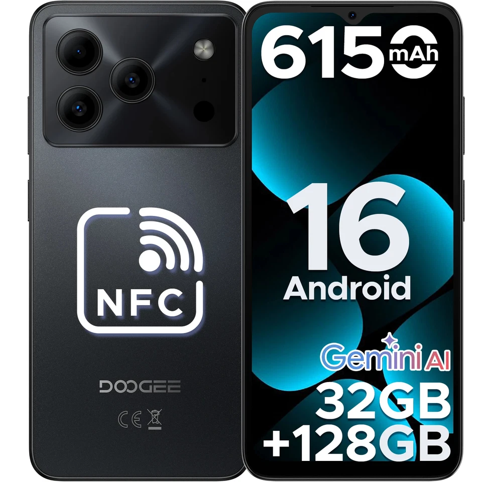 Smartphone i17 Pro Max DOOGEE Note56 128GB Android16 6.6' NFC telefono Cellulare - Immagine 2 di 4