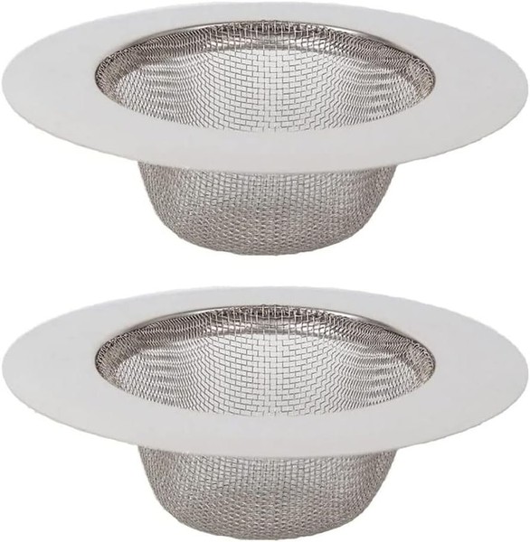 2 StüCk Edelstahl Dusche Sieb, KüChe Edelstahl Abflusssieb, Waschbecken Sieb A-image