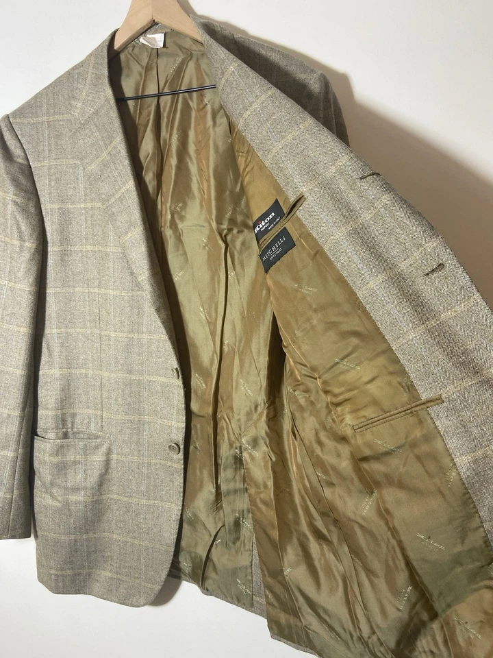 KITON Mitchells 100% Cashmere Men's Napoli Blazer 44 US UK 54 Sport Coat - Image 2 of 4