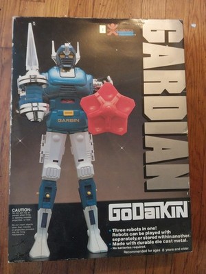 Godaikin Bandai 1980s Chogokin Garbin Guardian Robot Complete Box