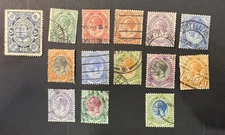 Stamps Union of South Africa 1910-22 King Heads SC 1-13, 15 (part set) Used