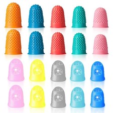 20 Pieces Rubber Finger Red, Blue, Orange, Green, Pink, Yellow, White, Gray