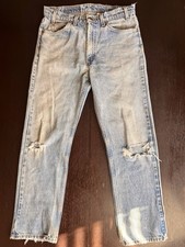Vintage Levi's Orange Tab 70's 505 Jeans Sz 33/30 Thrashed in Best Way 