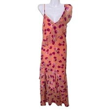 Lulus Womens Floral Print Maxi Dress  Small Bacation Reaort Cruise Summer Beach
