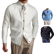 Business Casual Men Cardigan Daily Wear Regular Length Long Sleeve Style