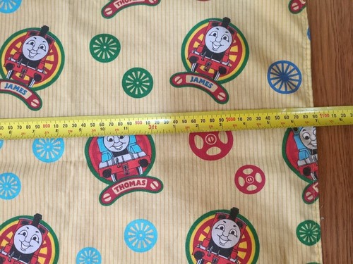 Vintage Thomas The Train + James Crib Flat Sheet Fabric Crafts Polyester Cotton - Picture 7 of 9