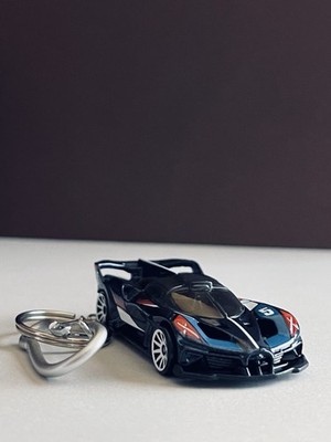 Black Bugatti bolide Keychain Keyring with Clip,Key Chain Holder