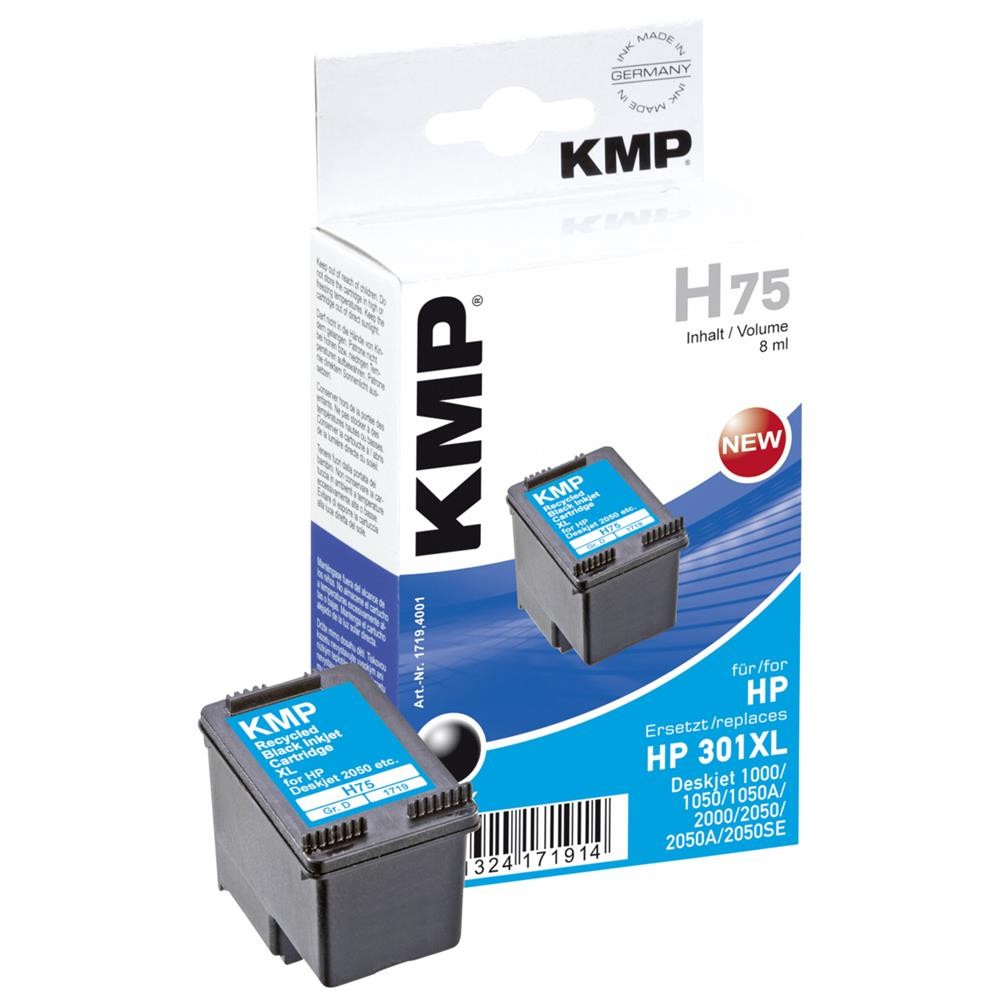 KMP H75 Тонировочный патрон schwarz compatibel mit HP CH 563 EE 3790₽