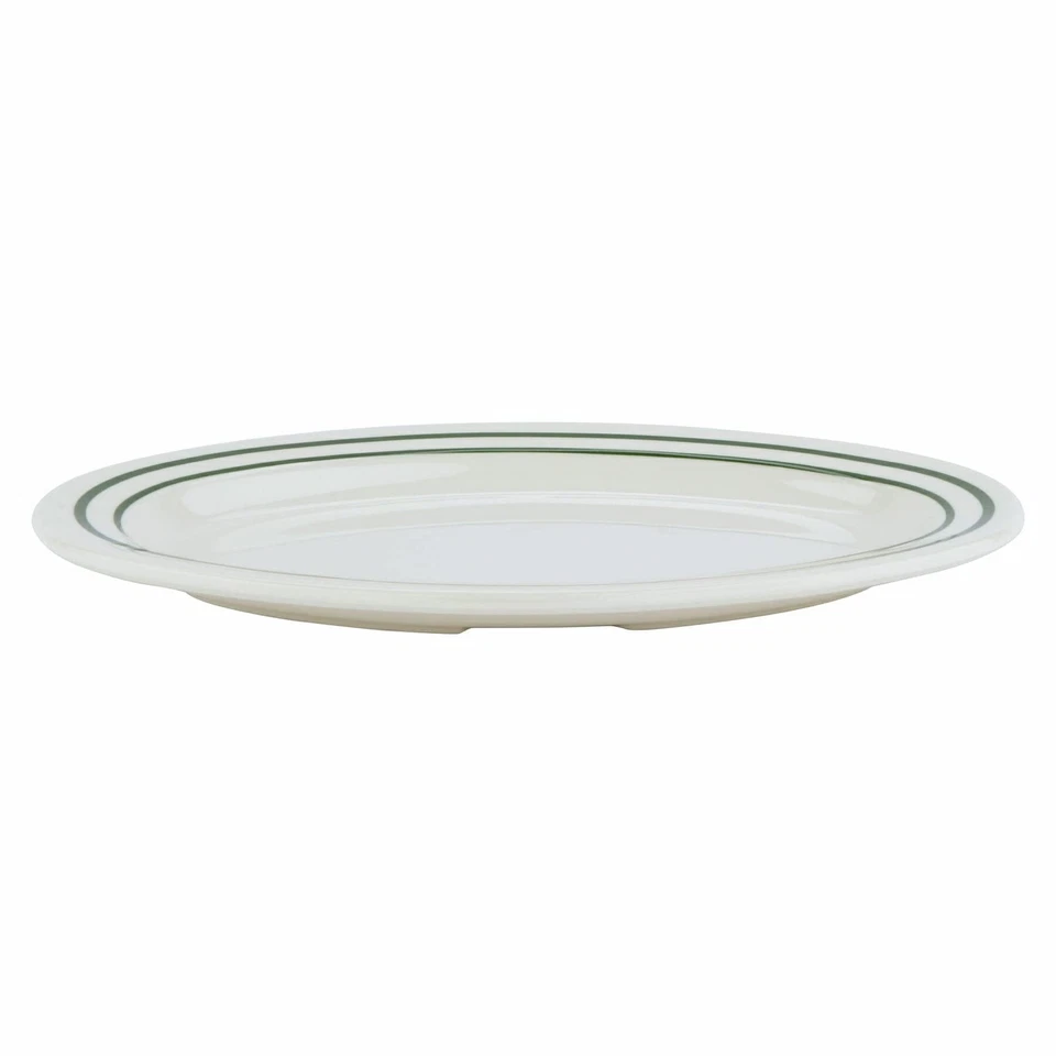 OP-950-EM Melamine Oval Serving Platter / Dinner Plate, 9.75" x 7.25", Emeral... - Image 2 of 2