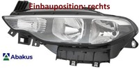 Abakus 661-1181RMLEMN2 Hauptscheinwerfer Rechts Scheinwerfer FüR Fiat