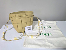 Bottega Veneta Woven Beige Bucket Drawstring ...