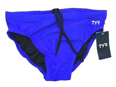 New TYR Men's Solid Lycra Racer Brief Size 30 (S)  Swimsuit Royal Brief  (K2-20)