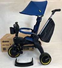 Doona Liki Trike S3 -Premium Foldable Tricycle Stroller, Push & Fold-Royal Blue