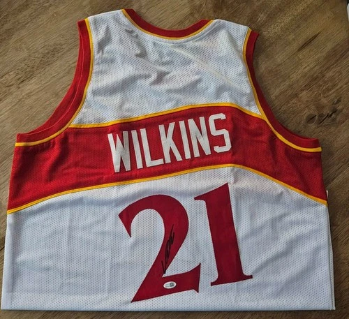 Dominique Wilkins Signed Atlanta Hawks Custom NBA Style Jersey w/ Beckett Auth