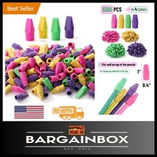 Latex-Free Rubber Pencil Toppers - 500 Vibrant Erasers for Fun Learning