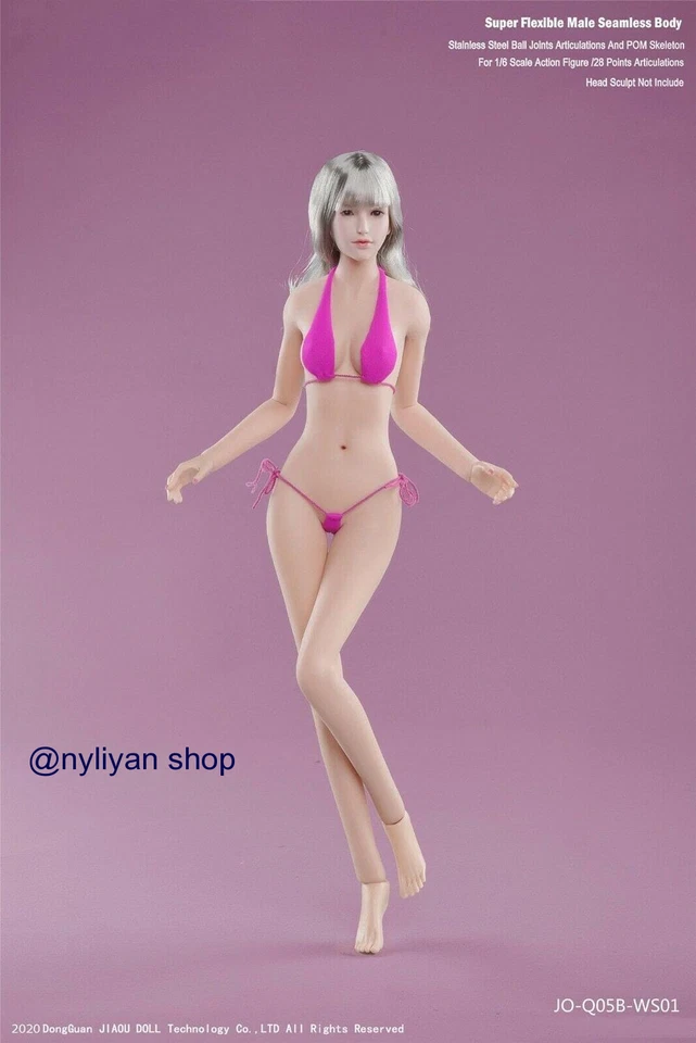 MUÑECA JIAOU 1/6 JO-Q05B-WS01 Pálido Pecho Pequeño Niña Mujer Figura Cuerpo Foto 4 de 4