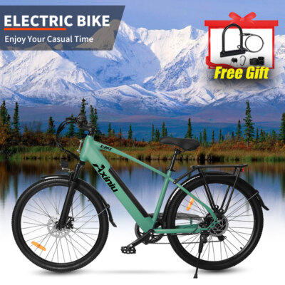 Green E-Bike 26'' Electric Bike 750W City Bicycle Commuter Ebike for Adults