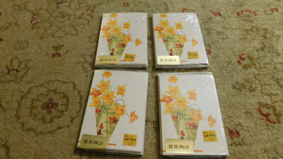 Vtg Lot 4 packs American Greetings Forget Me Not 24 Note Cards Envelopes Floral