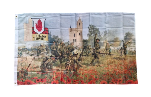 Ulster Tower Commemorative Flag GB UK WW1 SOMME
