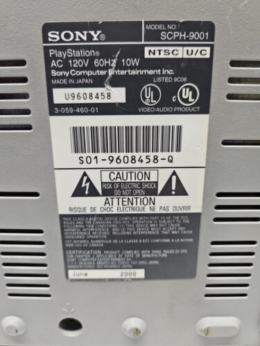 PS1 Sony PlayStation One Console With Box 2 Controllers, Tested - Picture 6 of 19