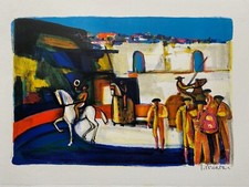 BRIATA GEORGES LITHOGRAPHIE SIGNÉE CRAYON HANDSIGNED LITHOGRAPH CORRIDA ARÊNES