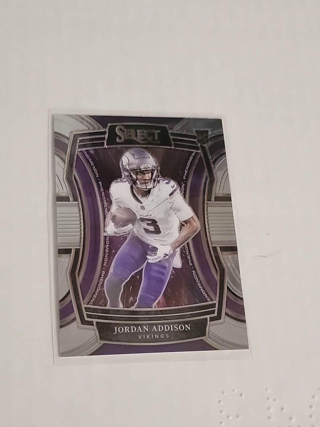 2023 Panini Select JORDAN ADDISON Rookie Silver Prizm Phenomenon RC Vikings SSP