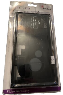 RADIOSHACK VHS-C TO VHS VideoCassette Adapter 160-2404 New Old Stock!!