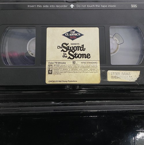 Vintage Walt Disney Kids The Sword in the Stone VHS 229 V Black Diamond Edition - Picture 6 of 9