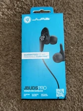 JLAB JBuds Pro Signature Earbuds Titanium 10mm Drivers Music Control Black