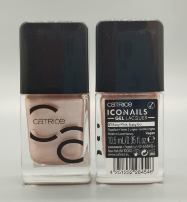 2x Catrice: ICONails GEL Lacquer/Nagellack - 51 Easy Pink, Easy Go - 2x 10,5 ml