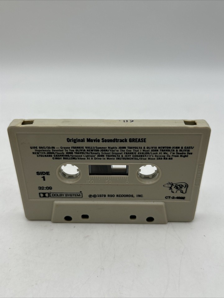 Vtg Grease Original Movie Soundtrack Cassette RSO Records 1978 CT2