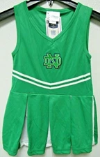 NCAA Notre Dame Fighting Irish Green ND Logo on Cheer Dress Two Feet Ahead #215