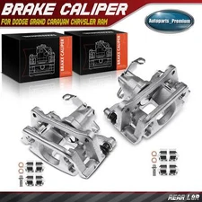 Pair Rear Brake Calipers w/ Bracket for Dodge Grand Caravan Chrysler Volkswagen