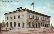 United States Mint Denver 1912 pm Colorado vintage Postcard US Flag