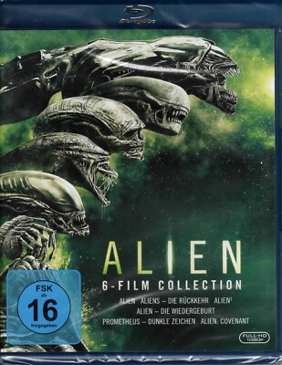 Alien Teil 1 bis 6. Film Collection Blu-ray Disc FULL-HD 1080p NEU & OVP