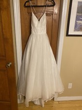TIFFANY DESIGNS Spaghetti Strap Formal Gown Dress Women s Size 6 White Sparkle