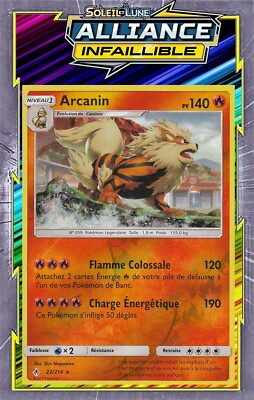 Arcanin Reverse - SL10: Unfehlbare Allianz - 22/214 - Pokemon Karte Neu Französisch