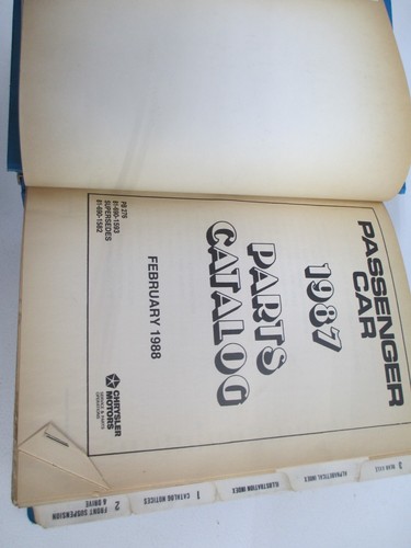 1987 MOPAR Parts Catalog Book Passenger Car + FWD Chrysler, Dodge, Plymouth OEM - Picture 17 of 24