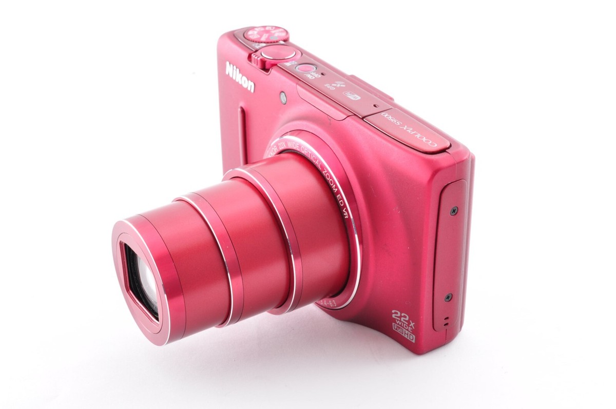 Nikon Coolpix S9500 Red AS-IS for Repair Lens Error Unable