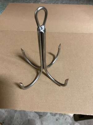 303 Stainless Pier or Bridge Fishing Fish Gaff 5 Inch Dia With Eye For a Rope